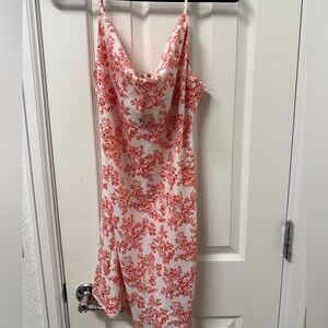 Urban Outfitters Red and White Backless Dress